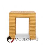 Mcguire Style Mid Century Rattan Side Tables - Pair | Mid Century Modern Furniture - Mid Century Furniture Chicago Mcguire Style Mid Century Rattan Side Tables - Pair