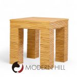 Mcguire Style Mid Century Rattan Side Tables - Pair | Mid Century Modern Furniture - Mid Century Furniture Chicago Mcguire Style Mid Century Rattan Side Tables - Pair