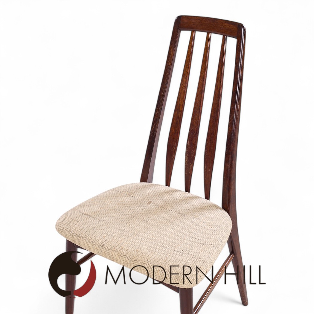 Niels Koefoed Eva Mid Century Danish Rosewood Dining Chairs - Set of 6