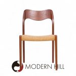 Niels Moller Model 55 and 71 Mid Century Danish and Rope Dining Chairs - Set of 6