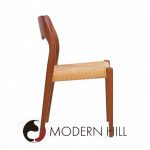 Niels Moller Model 55 and 71 Mid Century Danish and Rope Dining Chairs - Set of 6