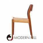 Niels Moller Model 55 and 71 Mid Century Danish and Rope Dining Chairs - Set of 6