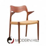 Niels Moller Model 55 and 71 Mid Century Danish and Rope Dining Chairs - Set of 6