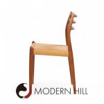 Niels Moller Model 78 Mid Century Danish Teak and Rope Dining Chairs - Set of 8
