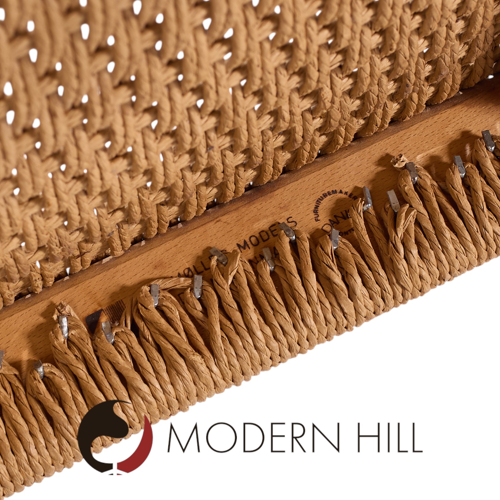 Niels Moller Model Mid Century Danish Rosewood and Cord Dining Chair