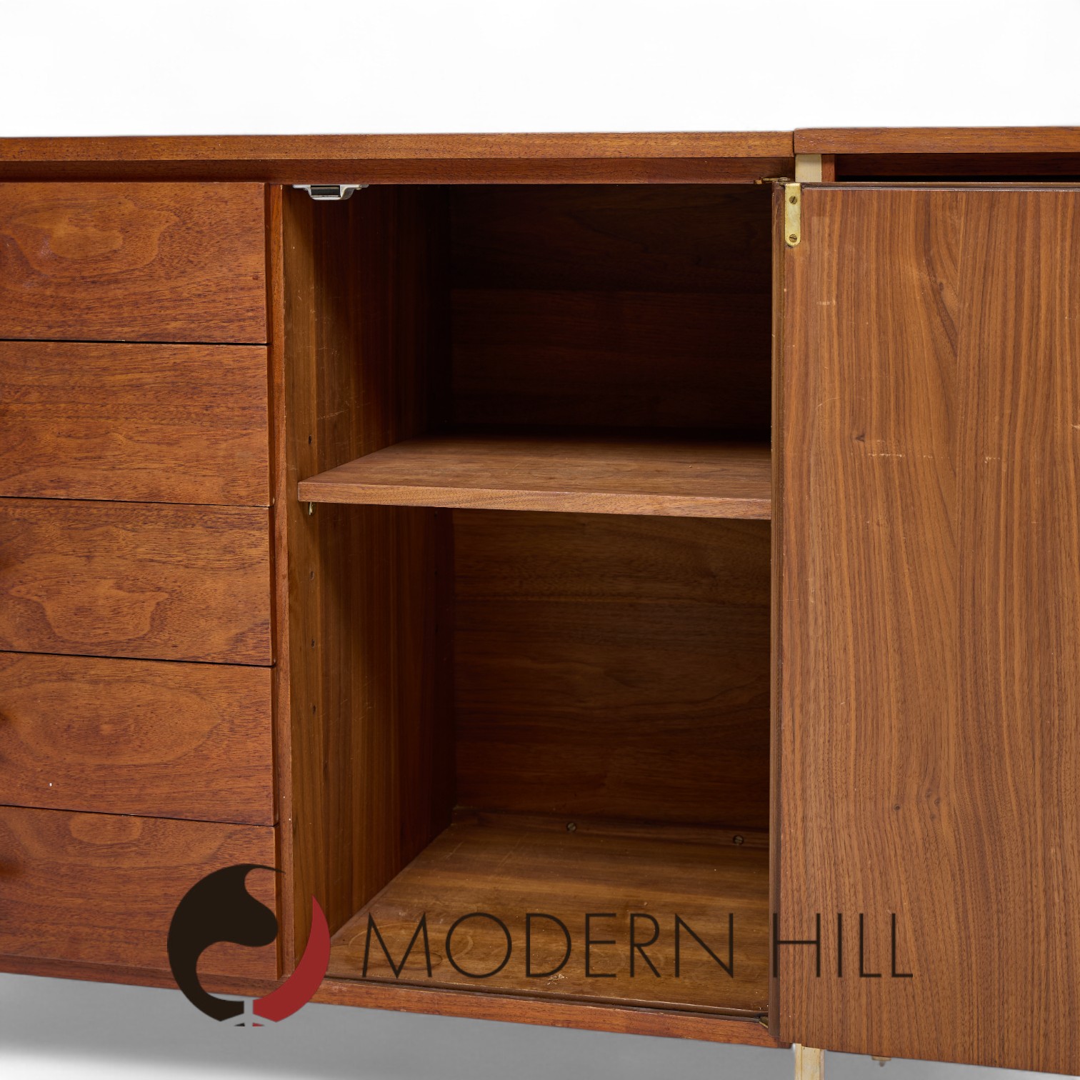 paul mccobb for h. sacks & sons connoisseur collection mid century walnut credenza