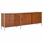paul mccobb for h. sacks & sons connoisseur collection mid century walnut credenza