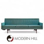 Paul Mccobb for Widdicomb Symmetric Group Mid Century Channel Back Sofa