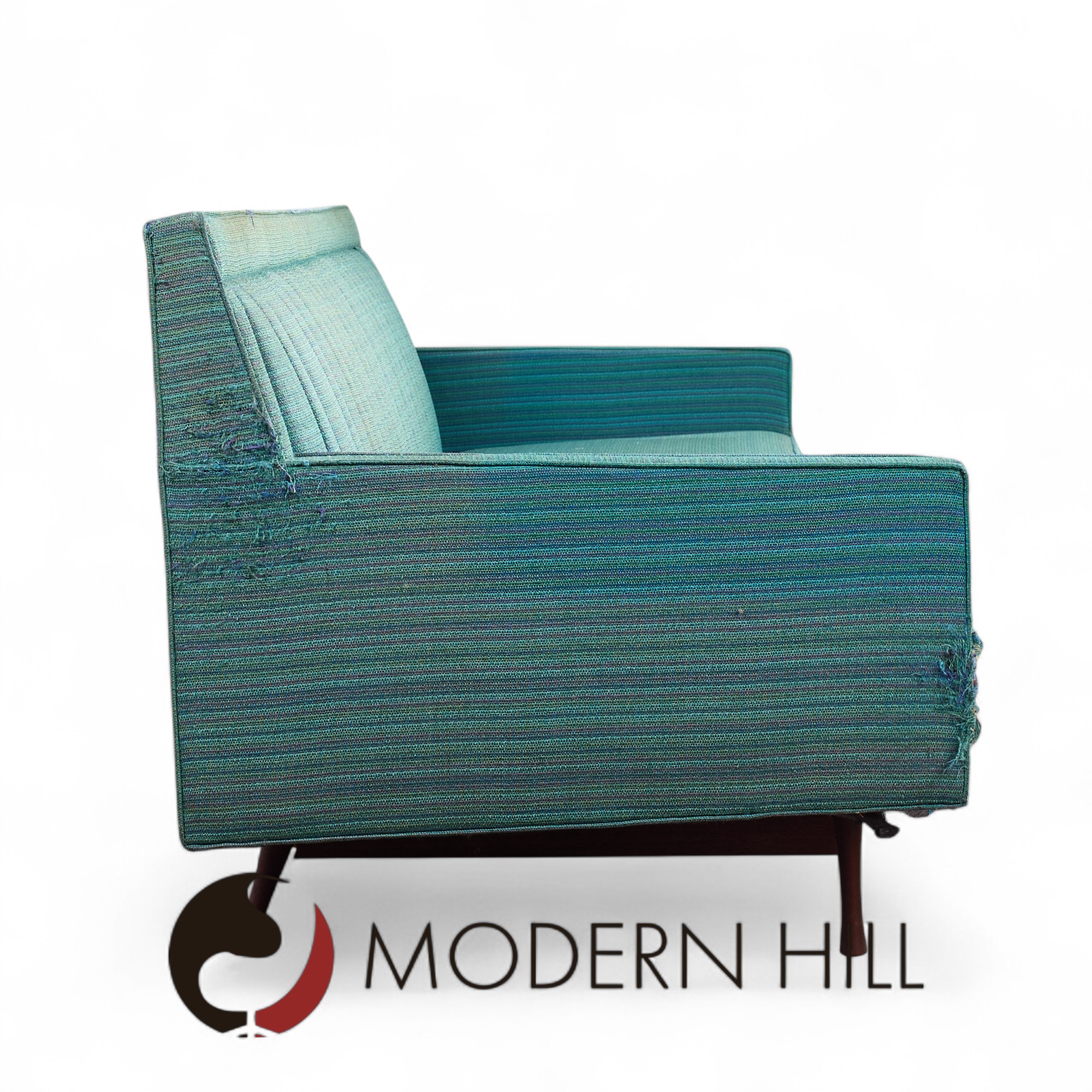 Paul Mccobb for Widdicomb Symmetric Group Mid Century Channel Back Sofa