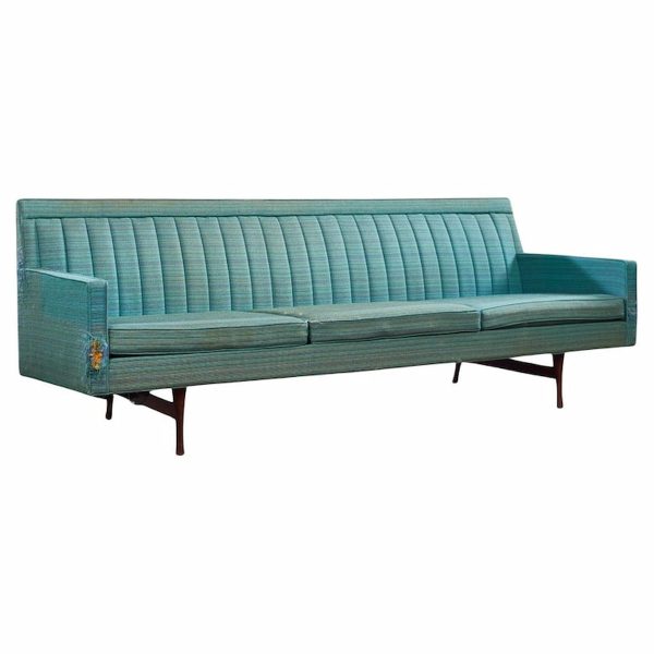 Paul Mccobb for Widdicomb Symmetric Group Mid Century Channel Back Sofa