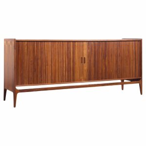 Richard Thompson for Glenn of California Mid Century Walnut Tambour Credenza