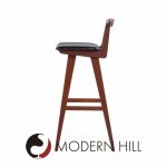 Rosengren Hansen for Brande Møbelfabrik Mid Century Teak Bar Stools - Set of 3 | Mid Century Modern Furniture - Mid Century Furniture Chicago Rosengren Hansen for Brande Møbelfabrik Mid Century Teak Bar Stools - Set of 3