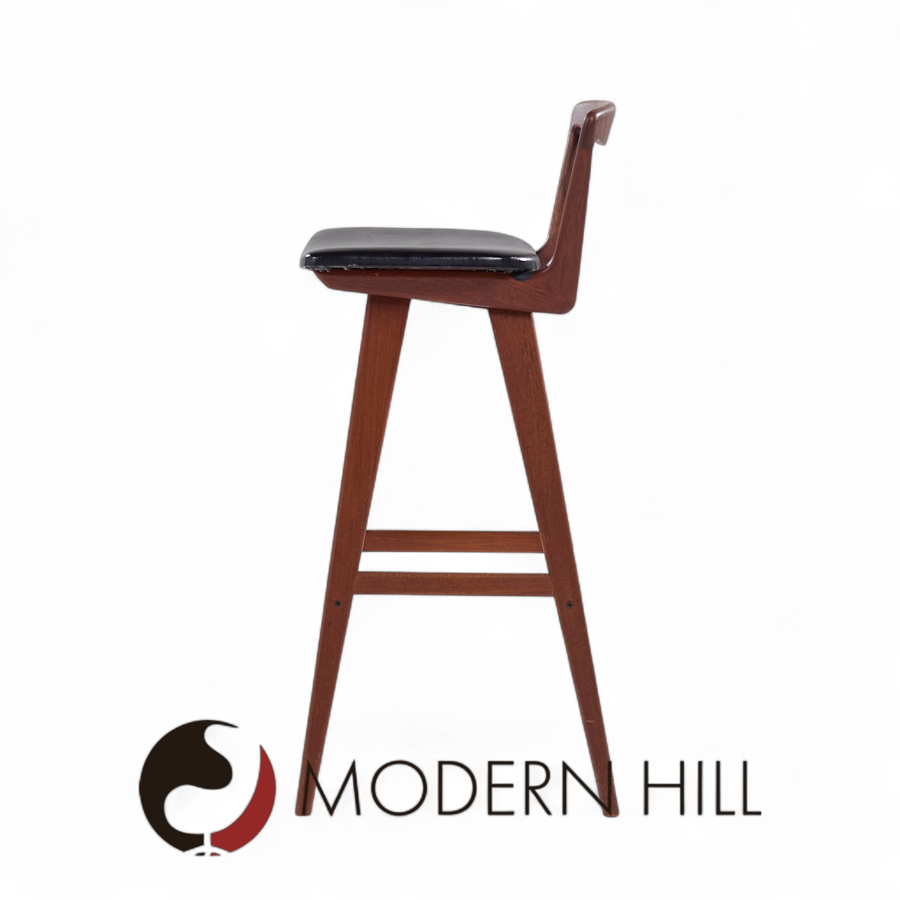 Rosengren Hansen for Brande Møbelfabrik Mid Century Teak Bar Stools - Set of 3
