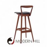 Rosengren Hansen for Brande Møbelfabrik Mid Century Teak Bar Stools - Set of 3 | Mid Century Modern Furniture - Mid Century Furniture Chicago Rosengren Hansen for Brande Møbelfabrik Mid Century Teak Bar Stools - Set of 3