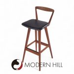 Rosengren Hansen for Brande Møbelfabrik Mid Century Teak Bar Stools - Set of 3 | Mid Century Modern Furniture - Mid Century Furniture Chicago Rosengren Hansen for Brande Møbelfabrik Mid Century Teak Bar Stools - Set of 3