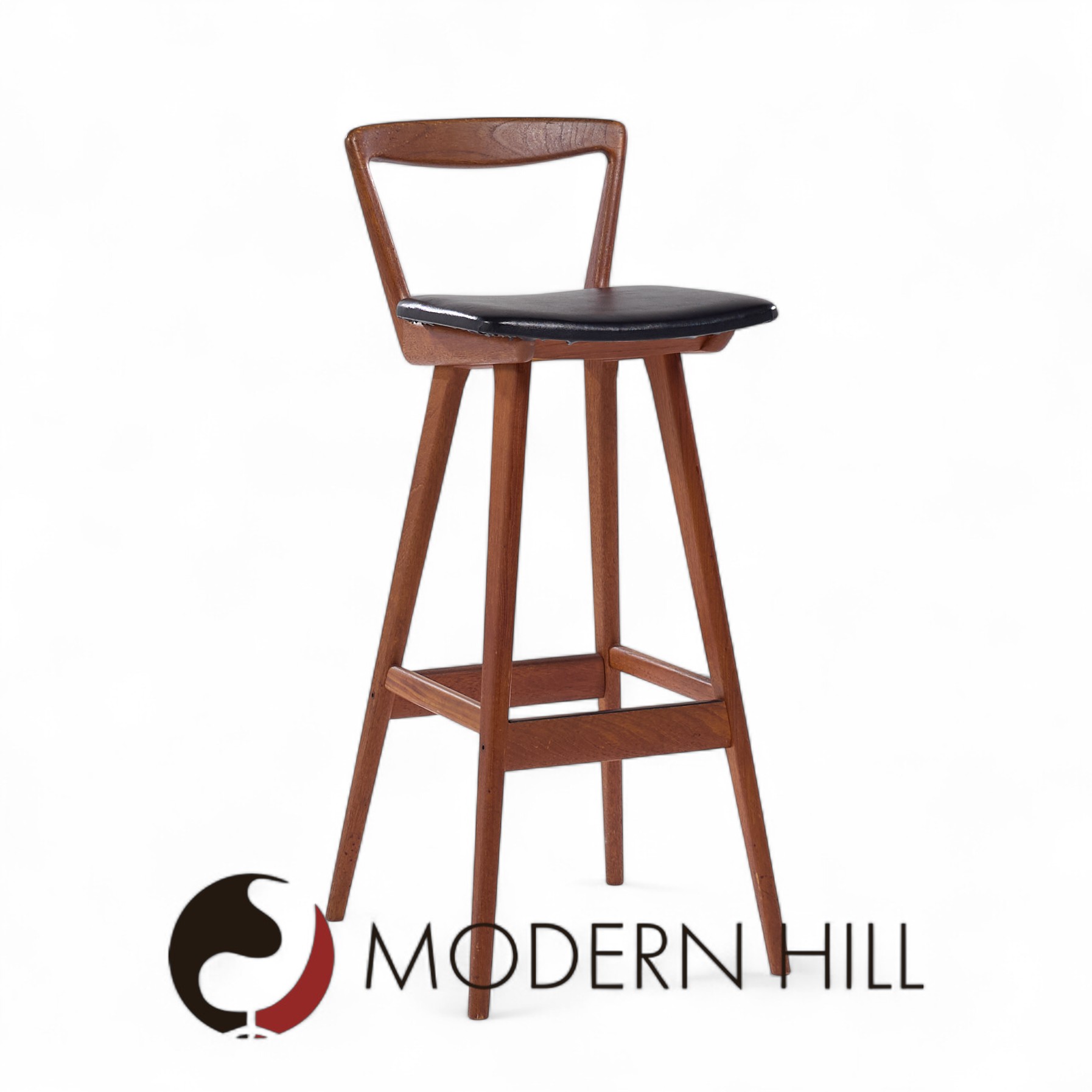Rosengren Hansen for Brande Møbelfabrik Mid Century Teak Bar Stools - Set of 3