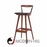 Rosengren Hansen for Brande Møbelfabrik Mid Century Teak Bar Stools - Set of 3 | Mid Century Modern Furniture - Mid Century Furniture Chicago Rosengren Hansen for Brande Møbelfabrik Mid Century Teak Bar Stools - Set of 3