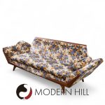Adrian Pearsall Style Rowe Mid Century Walnut Gondola Sofa | Mid Century Modern Furniture - Mid Century Furniture Chicago Adrian Pearsall Style Rowe Mid Century Walnut Gondola Sofa