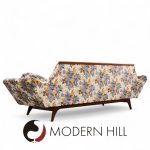Adrian Pearsall Style Rowe Mid Century Walnut Gondola Sofa | Mid Century Modern Furniture - Mid Century Furniture Chicago Adrian Pearsall Style Rowe Mid Century Walnut Gondola Sofa