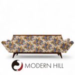Adrian Pearsall Style Rowe Mid Century Walnut Gondola Sofa | Mid Century Modern Furniture - Mid Century Furniture Chicago Adrian Pearsall Style Rowe Mid Century Walnut Gondola Sofa