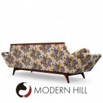 Adrian Pearsall Style Rowe Mid Century Walnut Gondola Sofa | Mid Century Modern Furniture - Mid Century Furniture Chicago Adrian Pearsall Style Rowe Mid Century Walnut Gondola Sofa