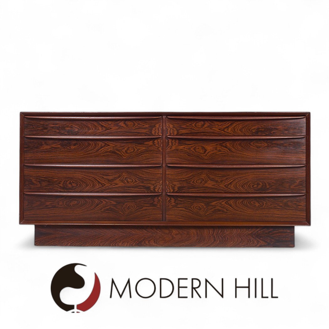 Svend Larsen for Falster Mid Century Danish Rosewood 8-drawer Dresser