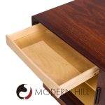 Svend Madsen Mid Century Danish Rosewood Tambour Door Nightstands - Pair