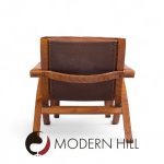 Westnofa Mid Century Norwegian Bentwood and Leather Lounge Chairs - Pair