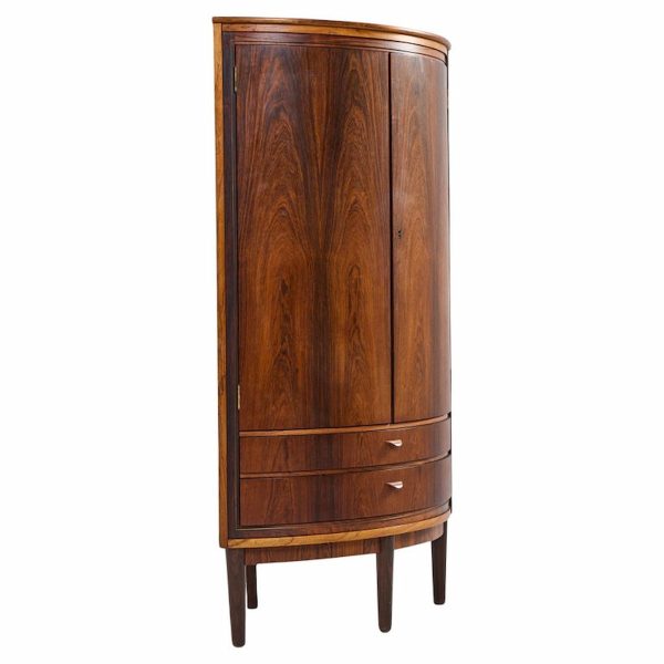 Agner Christoffersen Mid Century Danish Rosewood Corner Cabinet