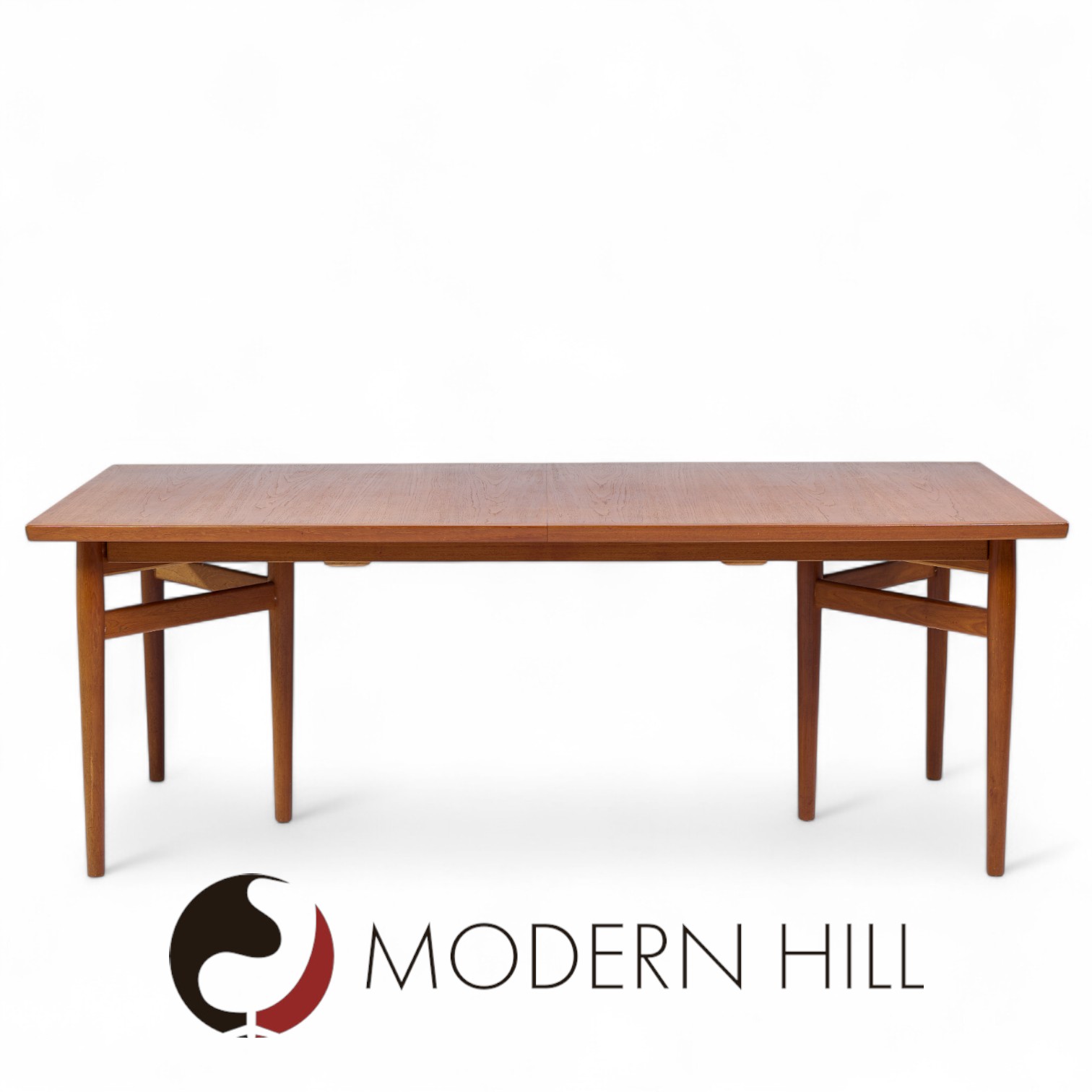 Arne Vodder Model 212 Mid Century Danish Teak Expanding Dining Table with 2 Leaves
