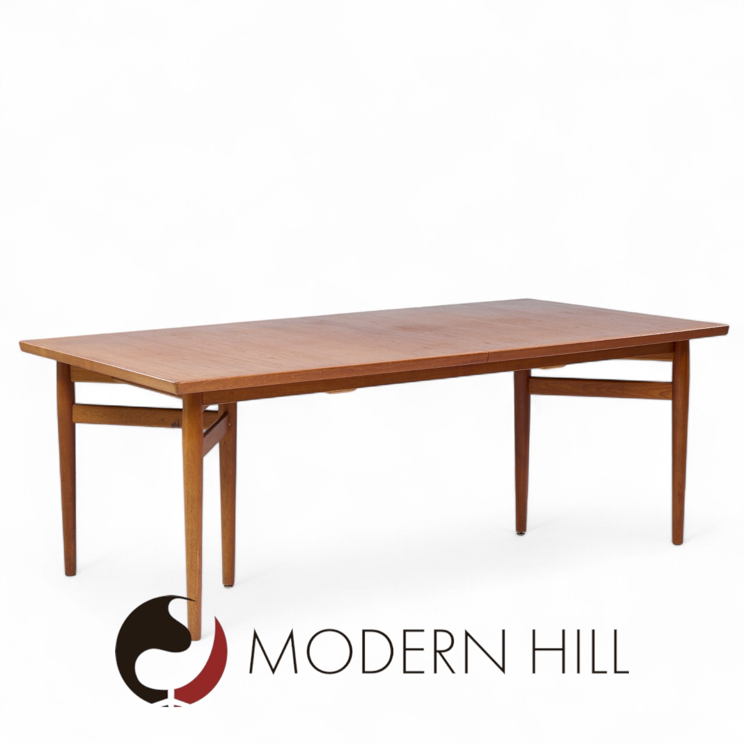 Arne Vodder Model 212 Mid Century Danish Teak Expanding Dining Table with 2 Leaves