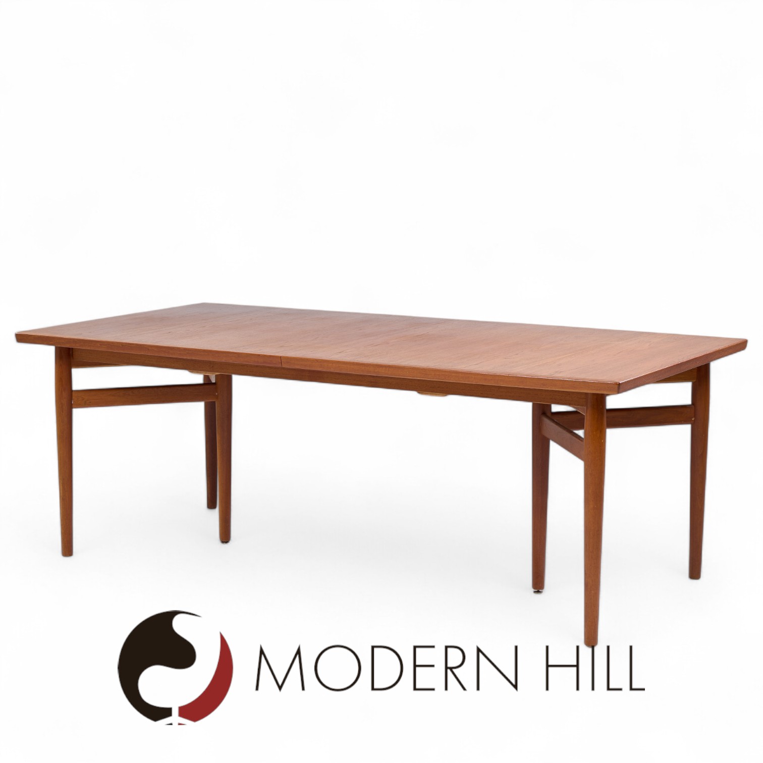 Arne Vodder Model 212 Mid Century Danish Teak Expanding Dining Table with 2 Leaves