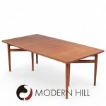 Arne Vodder Model 212 Mid Century Danish Teak Expanding Dining Table with 2 Leaves | Mid Century Modern Furniture - Mid Century Furniture Chicago Arne Vodder Model 212 Mid Century Danish Teak Expanding Dining Table with 2 Leaves
