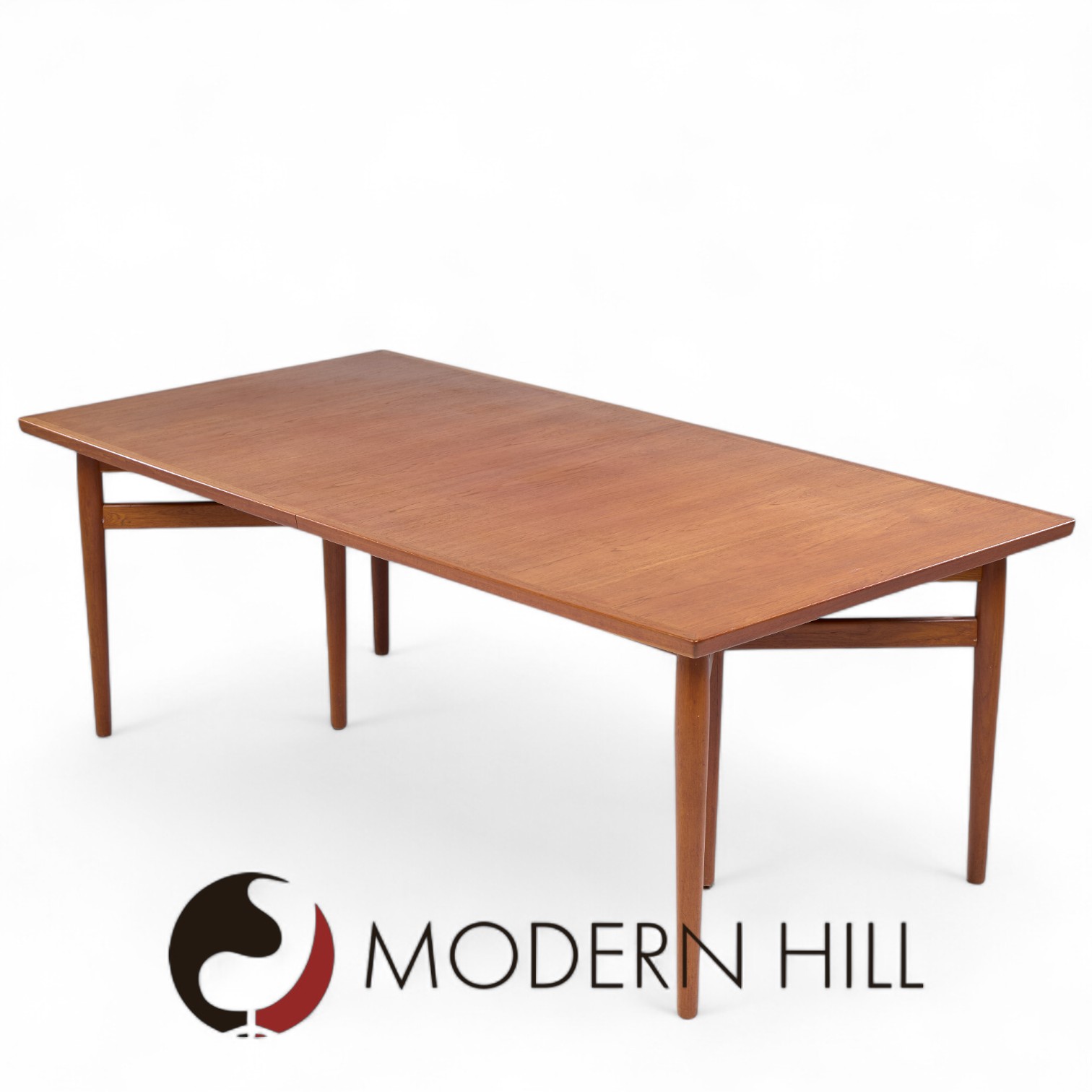 Arne Vodder Model 212 Mid Century Danish Teak Expanding Dining Table with 2 Leaves