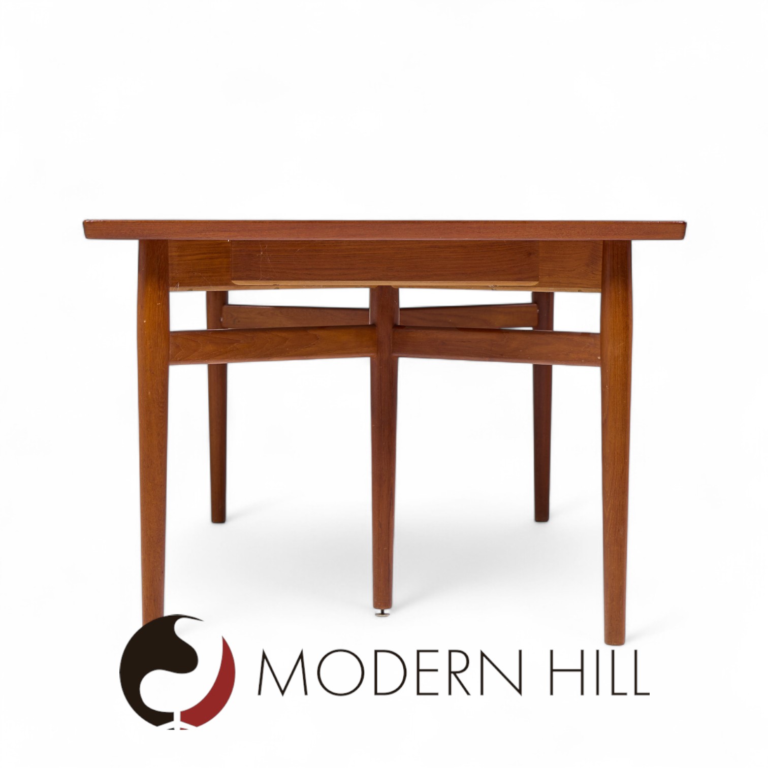 Arne Vodder Model 212 Mid Century Danish Teak Expanding Dining Table with 2 Leaves