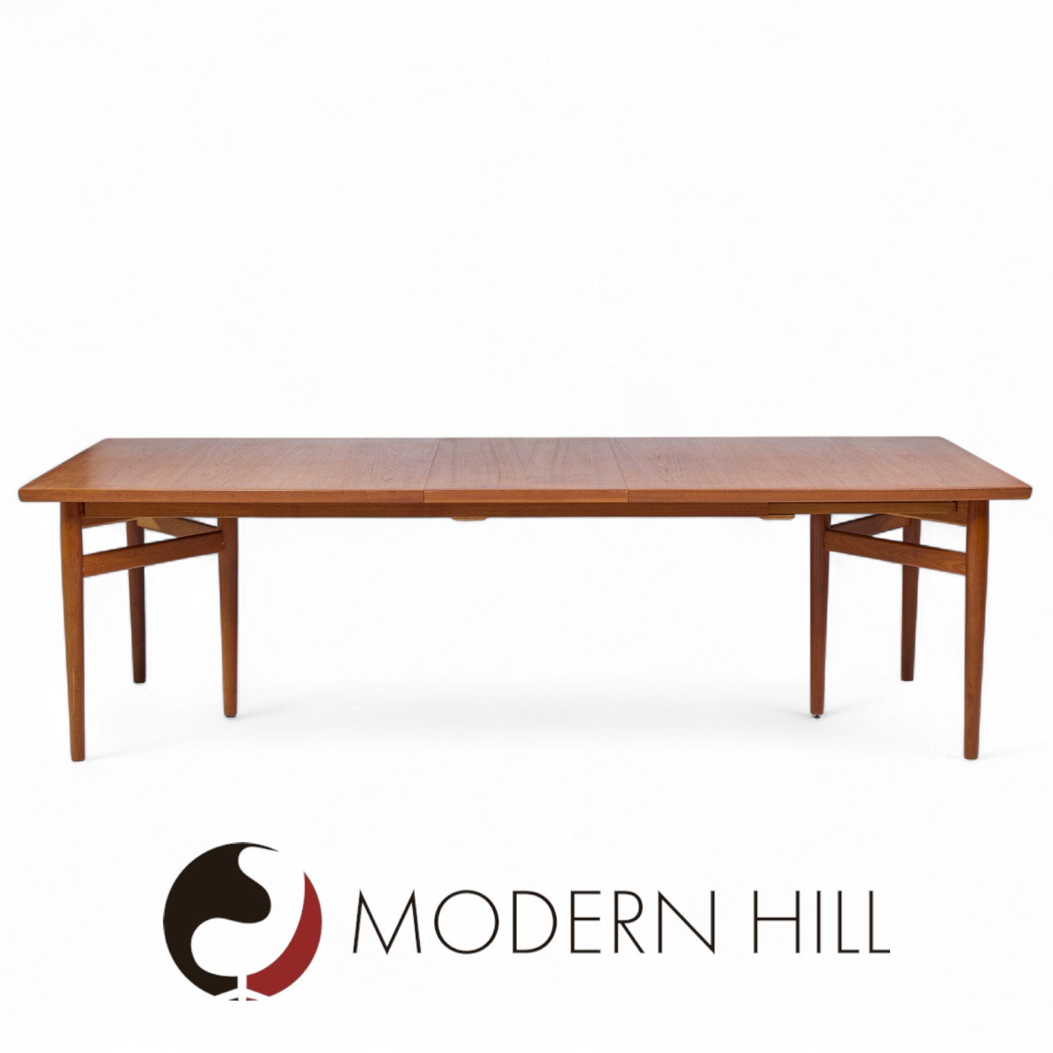 Arne Vodder Model 212 Mid Century Danish Teak Expanding Dining Table with 2 Leaves