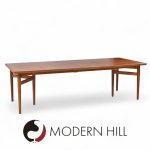Arne Vodder Model 212 Mid Century Danish Teak Expanding Dining Table with 2 Leaves | Mid Century Modern Furniture - Mid Century Furniture Chicago Arne Vodder Model 212 Mid Century Danish Teak Expanding Dining Table with 2 Leaves