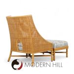 Barbara Barry for Mcguire Caned Lounge Chairs - Pair and Ottoman