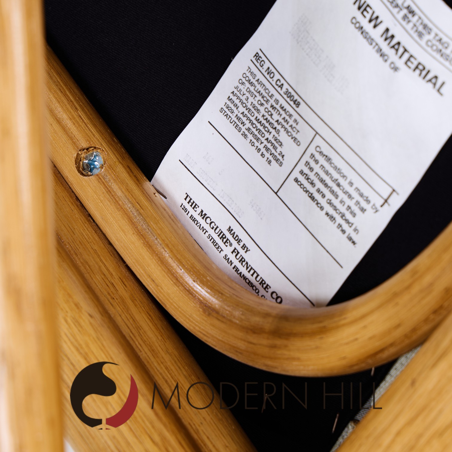 Barbara Barry for Mcguire Caned Lounge Chairs - Pair and Ottoman