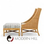 Barbara Barry for Mcguire Caned Lounge Chairs - Pair and Ottoman