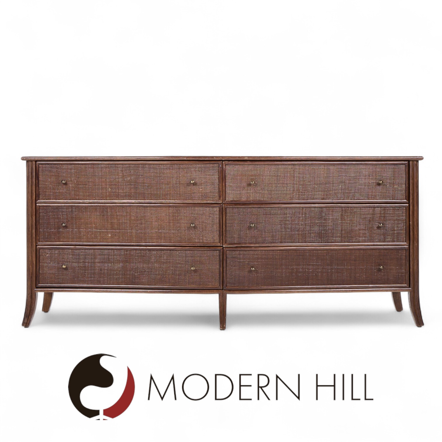 Barbara Barry for Mcguire Rattan Lowboy Dresser