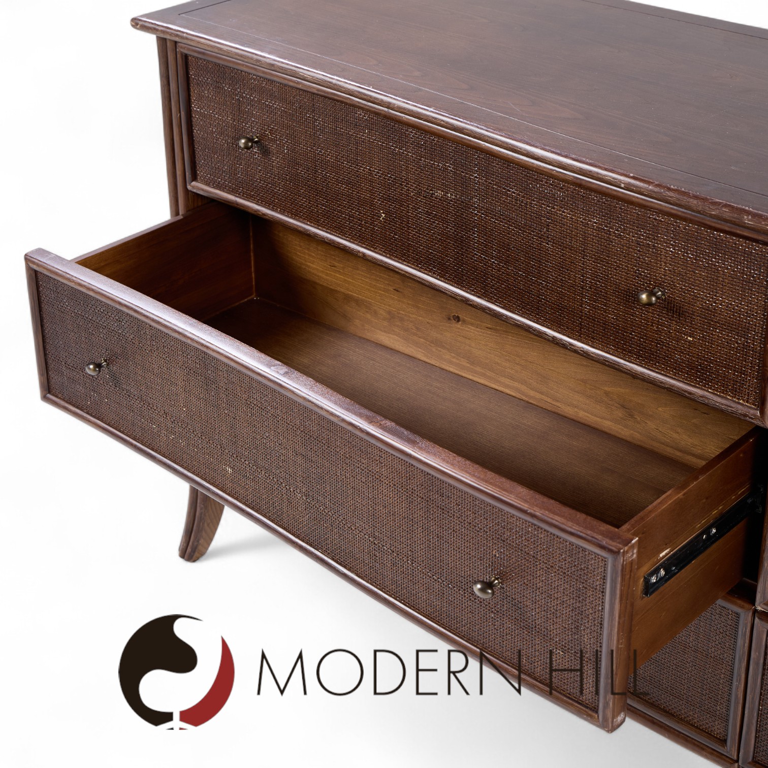 Barbara Barry for Mcguire Rattan Lowboy Dresser