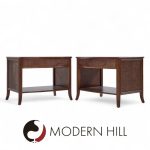 Barbara Barry for Mcguire Rattan Nightstands - Pair