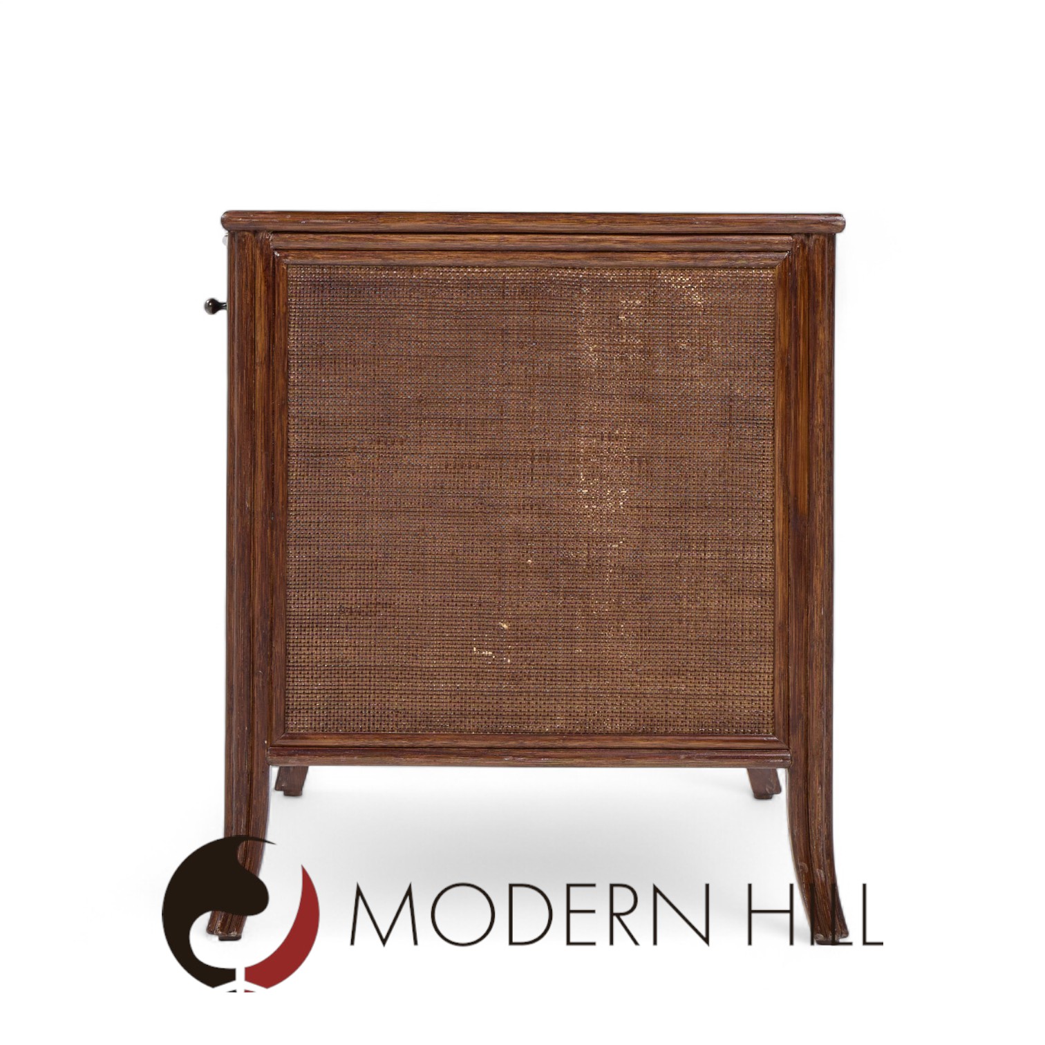 Barbara Barry for Mcguire Rattan Nightstands - Pair