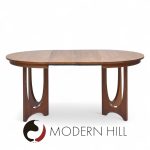 Broyhill Brasilia Mid Century Walnut Expanding Dining Table with 2 Leaves | Mid Century Modern Furniture - Mid Century Furniture Chicago Broyhill Brasilia Mid Century Walnut Expanding Dining Table with 2 Leaves