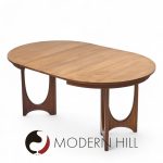 Broyhill Brasilia Mid Century Walnut Expanding Dining Table with 2 Leaves | Mid Century Modern Furniture - Mid Century Furniture Chicago Broyhill Brasilia Mid Century Walnut Expanding Dining Table with 2 Leaves