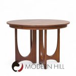 Broyhill Brasilia Mid Century Walnut Expanding Dining Table with 2 Leaves | Mid Century Modern Furniture - Mid Century Furniture Chicago Broyhill Brasilia Mid Century Walnut Expanding Dining Table with 2 Leaves
