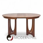 Broyhill Brasilia Mid Century Walnut Expanding Dining Table with 2 Leaves | Mid Century Modern Furniture - Mid Century Furniture Chicago Broyhill Brasilia Mid Century Walnut Expanding Dining Table with 2 Leaves