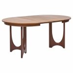 Broyhill Brasilia Mid Century Walnut Expanding Dining Table with 2 Leaves | Mid Century Modern Furniture - Mid Century Furniture Chicago Broyhill Brasilia Mid Century Walnut Expanding Dining Table with 2 Leaves