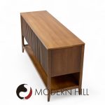 Broyhill Brasilia Mid Century Walnut Fluted Credenza | Mid Century Modern Furniture - Mid Century Furniture Chicago Broyhill Brasilia Mid Century Walnut Fluted Credenza